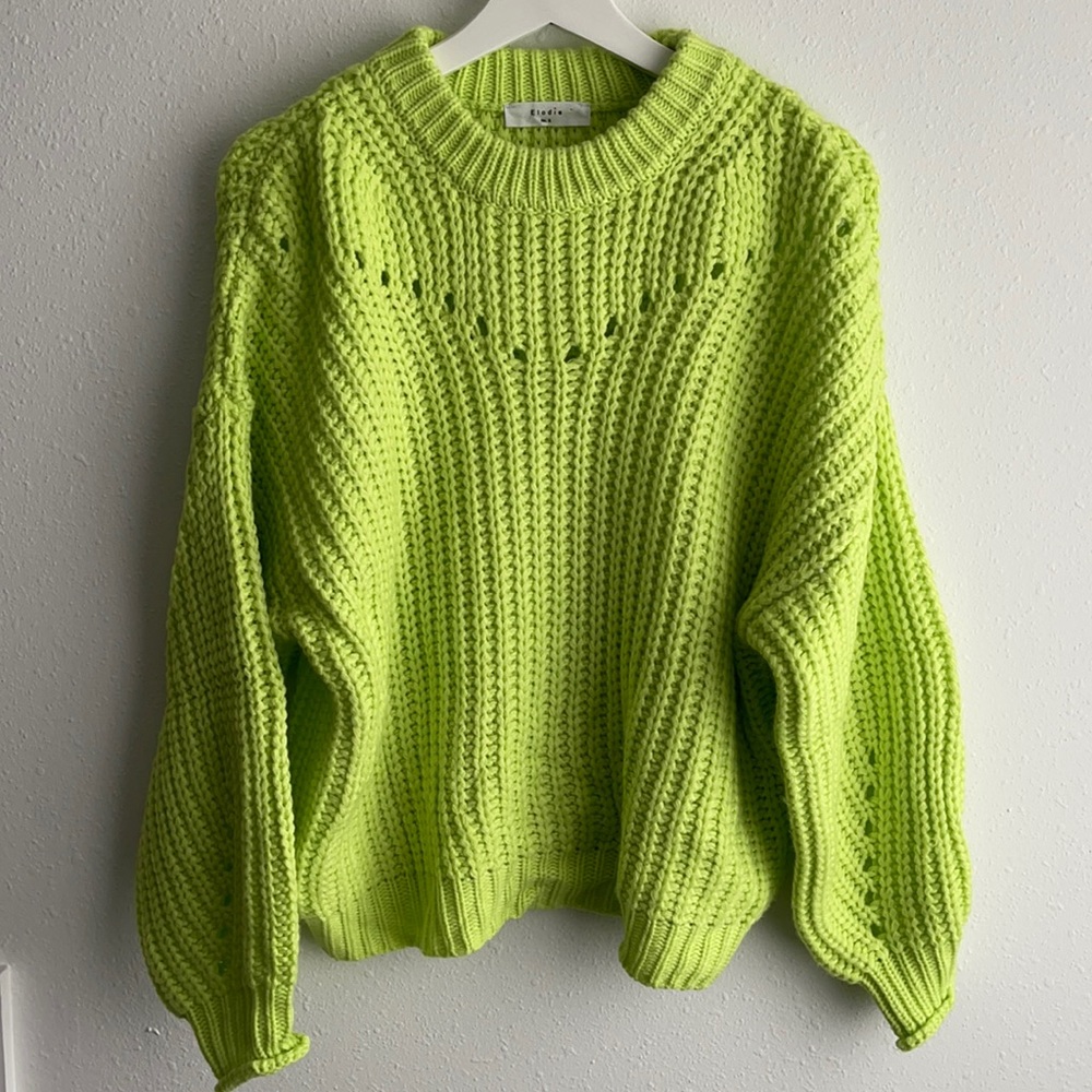 VICI Neon Green Sweater Size S